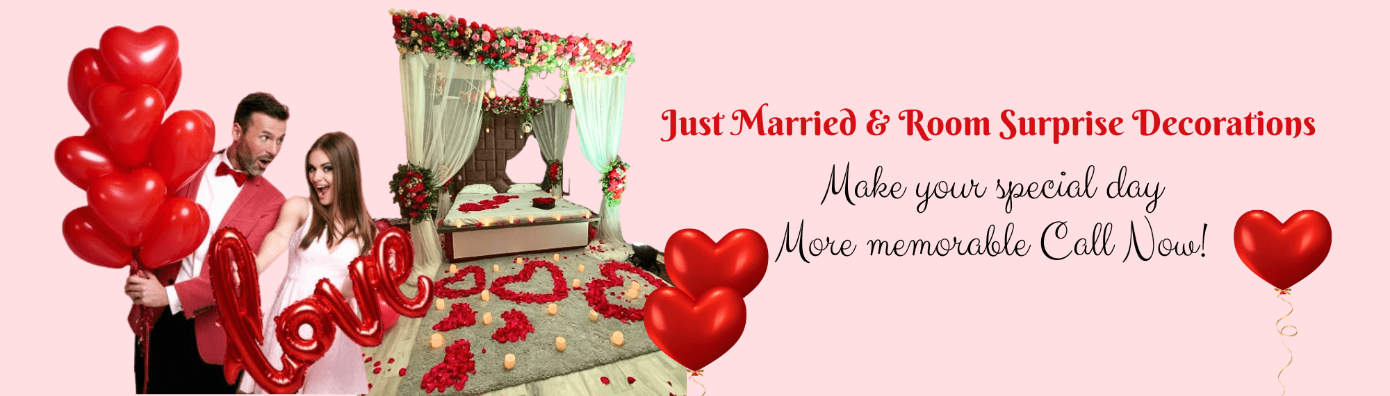 just married room decor