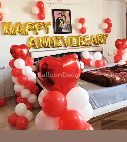 Happy anniversary room decoration in noida