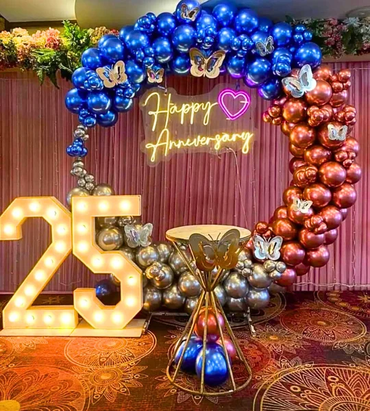25th anniversary ring decoration near me
