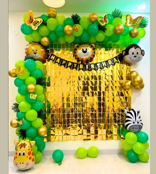 jungle theme birthday decoration