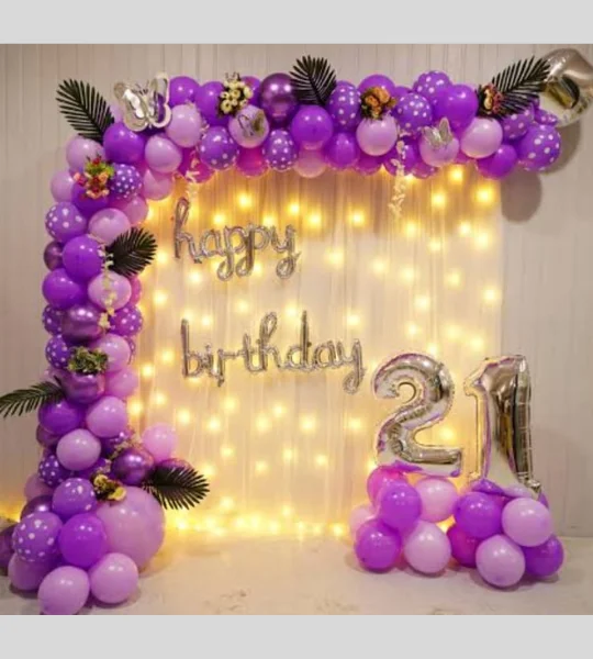 trendy balloon arch Birthday wall decor