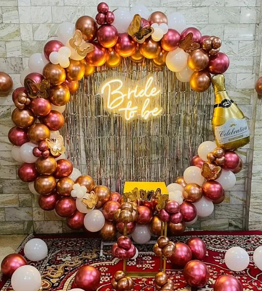 rose gold and white neon bride to be