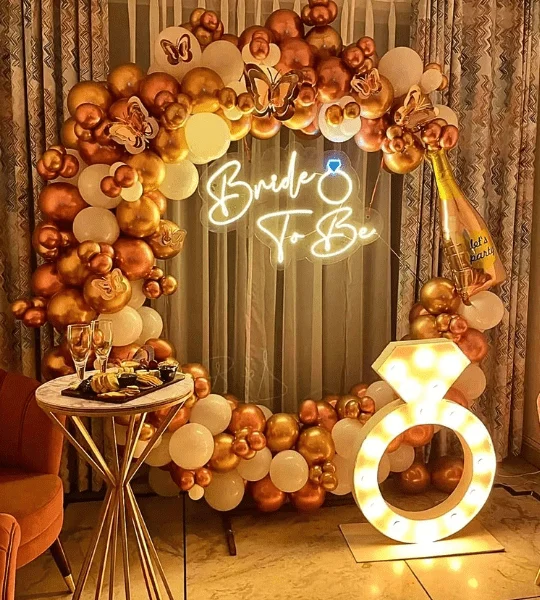 Bride to be ring balloon decoration