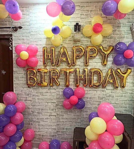 simple baby girl birthday decoration